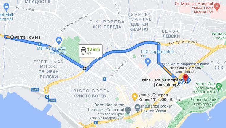 New The Twins Varna Two-Bedroom, Apt 5 At 15 Tsani Ginchev Street, Floor 3 Exterior photo